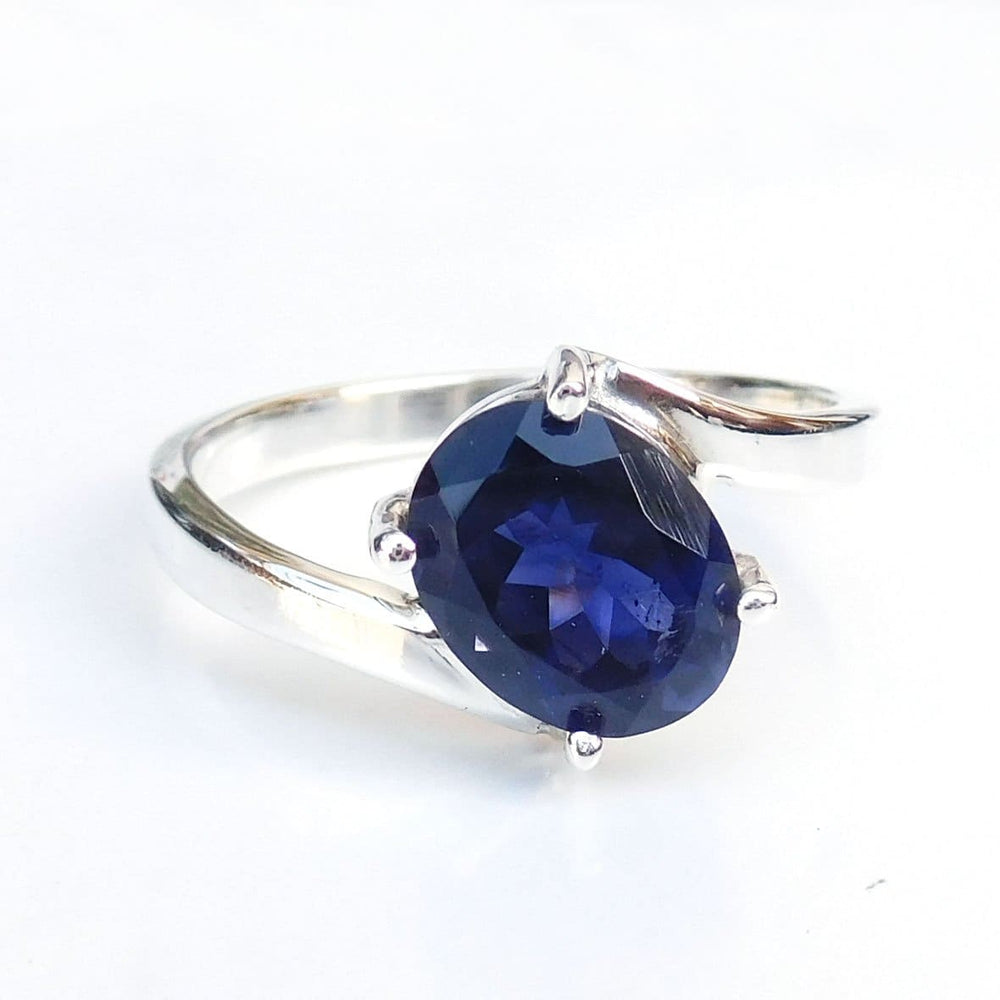 rings Natural Blue Iolite 925 Sterling Silver Nickel-Free Ring,Birthstone Handmade Jewelry - by Arte De Joyas