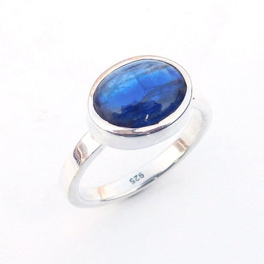 Natural Blue Kyanite Gemstone 925 Sterling Silver Ring Handmade Jewelry Gift for her - by Adorable Craft
