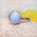 rings Natural Blue Lace Agate Ring Sterling Silver Jewelry Gift for her - by Finesilverstudio