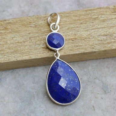 Necklaces Natural Blue Lapis Lazuli Gemstone 925 Sterling Silver Pendant Faceted Gift Jewelry January Birthstone