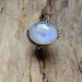 Natural Blue Rainbow Moonstone Gemstone 925 Sterling silver Ring 22K Yellow Gold Filled Rose