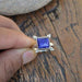 Rings Natural Blue Sapphire Gemstone Ring -925 Sterling Silver