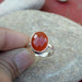 Rings Natural Carnelian Gemstone Solid 925 Sterling Silver Ring