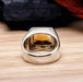 Natural Citrine Gemstone Ring Solid 925 Sterling Silver Men’s Signet Vintage Mens Gift for Him - by InishaCreation