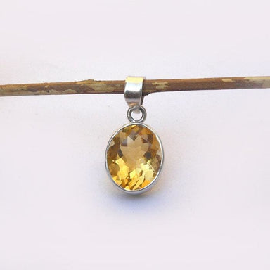 Necklaces Natural Citrine Pendant Necklace Birthstone jewelry Yellow Sterling silver necklace gemstone pendants