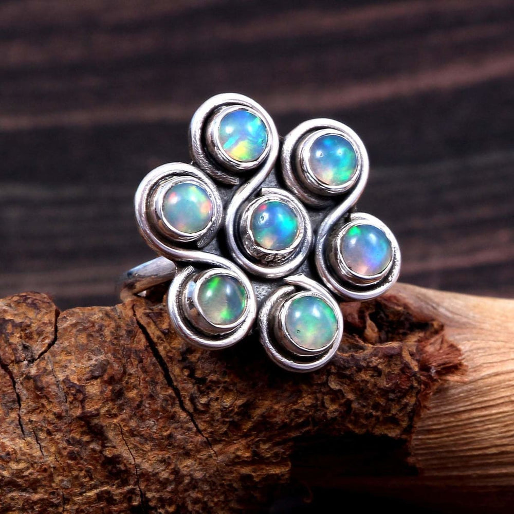 Opal Engagement Ring with Meteorite & Dinosaur Bone | Jewelry by Johan -  Jewelry by Johan