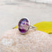 Natural Fluorite Oval Ring Gemstone Gift Multi Color Sterling Silver - by Finesilverstudio Jewelry