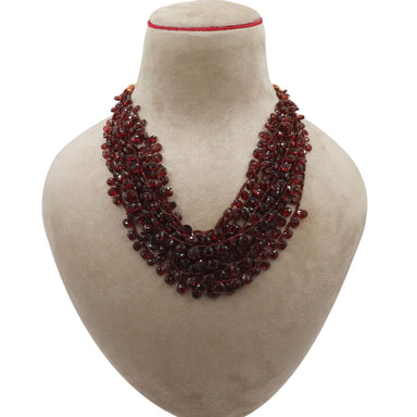 Natural Garnet Necklace Jewelry Design by Surabhi - by Vidita Jewels