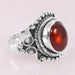 Natural Garnet Ring 925 Sterling Silver Hessonite Bohemian Style Handmade Statement - by Rajtarang