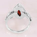 rings Natural Garnet Ring 925 Sterling Silver January Birthstone Statement Faceted Gemstone Handmade - by Rajtarang