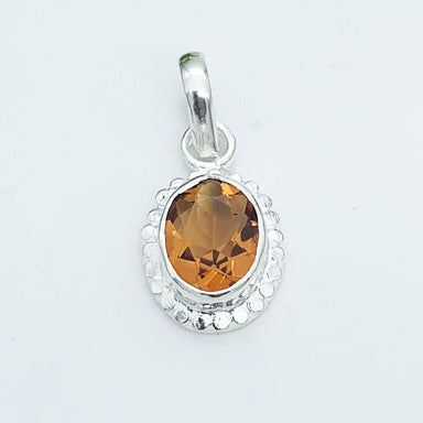 Natural Golden Topaz Gemstone Studded in 925 Sterling Silver Handmade Jewelry Pendant Gift for Women - by Jewelrybyshreya