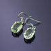 Natural Green Amethyst Drop Earrings 925 Sterling Silver (Prasiolite) Prong set Oval Shape - by GIRIVAR CREATIONS