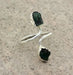 rings Natural Raw Green Emerald Healing Crystal May Birthstone Sterling Silver Adjustable Ring - by InishaCreation