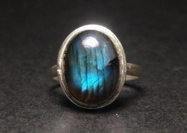 Rings Natural Labradorite Ring Sterling Silver Gemstone Handmade Blue Flash 925 Bohemian