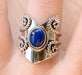 Natural Lapis Lazuli 925 Solid Sterling Silver Handmade Women Ring Sizes 4 to 13 us - by Navyacraft