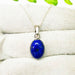 pendants Natural LAPIS LAZULI Gemstone 925 Sterling Silver Jewelry Pendant Handmade Gift Free Chain - by Zone