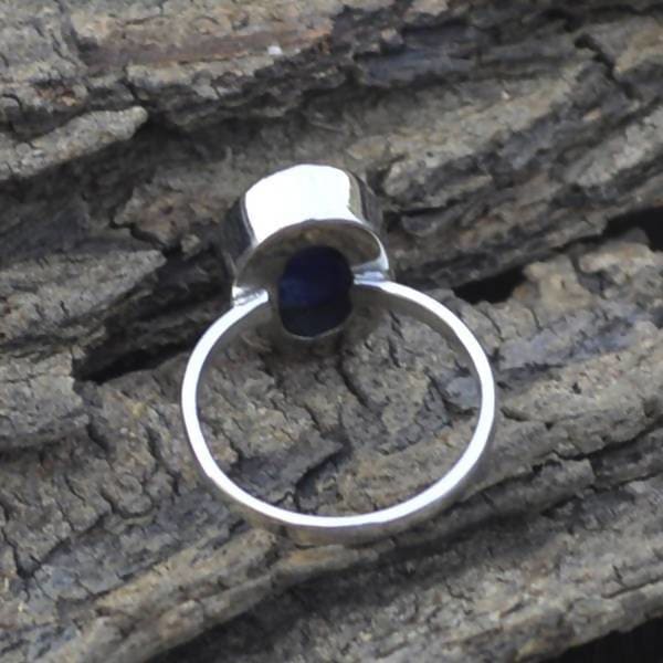 rings Natural Lapis Lazuli Gemstone Ring Oval Cab 925 Sterling Silver January Birthstone Bezel Set Artisan Gift Jewelry Nickel Free - by 