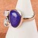 Rings Natural Lapis Lazuli Ring Fancy Cabochon Blue Topaz Rainbow Moonstone 925 Sterling Silver Semi Precious Stone - Title by jaipur art 