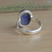Rings Natural Lapis Lazuli Ring Oval Cabochon Blue Designer Bezel set in 925 Sterling Silver Semi Precious Stone