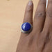 Rings Natural Lapis Lazuli Ring Round Cabochon Blue Designer Bezel set in 925 Sterling Silver Semi Precious Stone