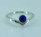 Natural Lapis Lazuli Round 925 Solid Sterling Silver Handmade Women Ring - by Navyacraft