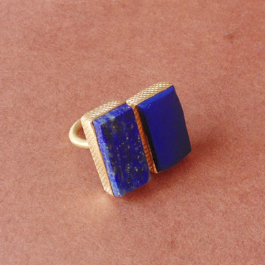 Natural Lapis Lazuli September Birthstone Everyday Wear Fashion Ring - by Bhagat Jewels