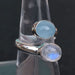 rings Natural Moonstone & Aquamarine Adjustable 925 Sterling Silver Ring,Handmade Jewelry Gift for her - by Arte De Joyas