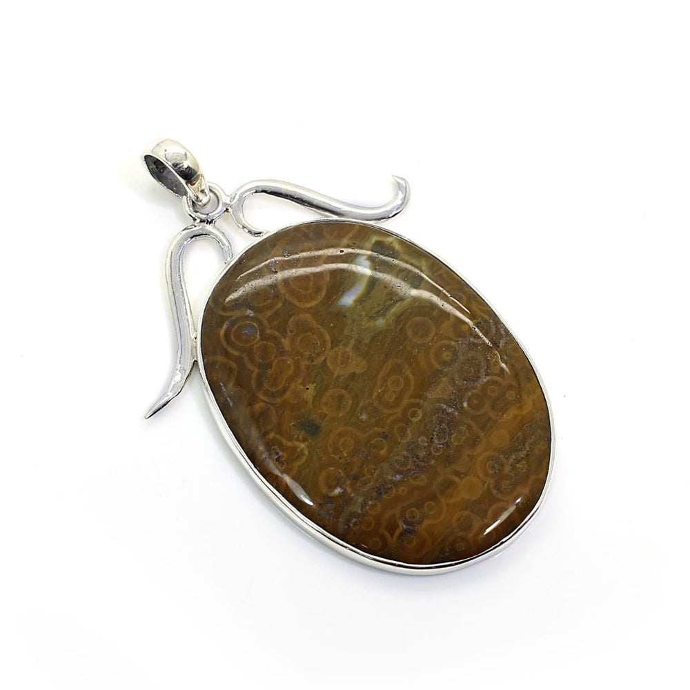 Natural Ocean Jasper Handcrafted Gemstone Pendant - by Ishu gems
