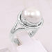 rings Natural Pearl Ring Handmade 925 Sterling Silver,Pearl Gemstone Solitaire Gift For Her - 6 by Rajtarang