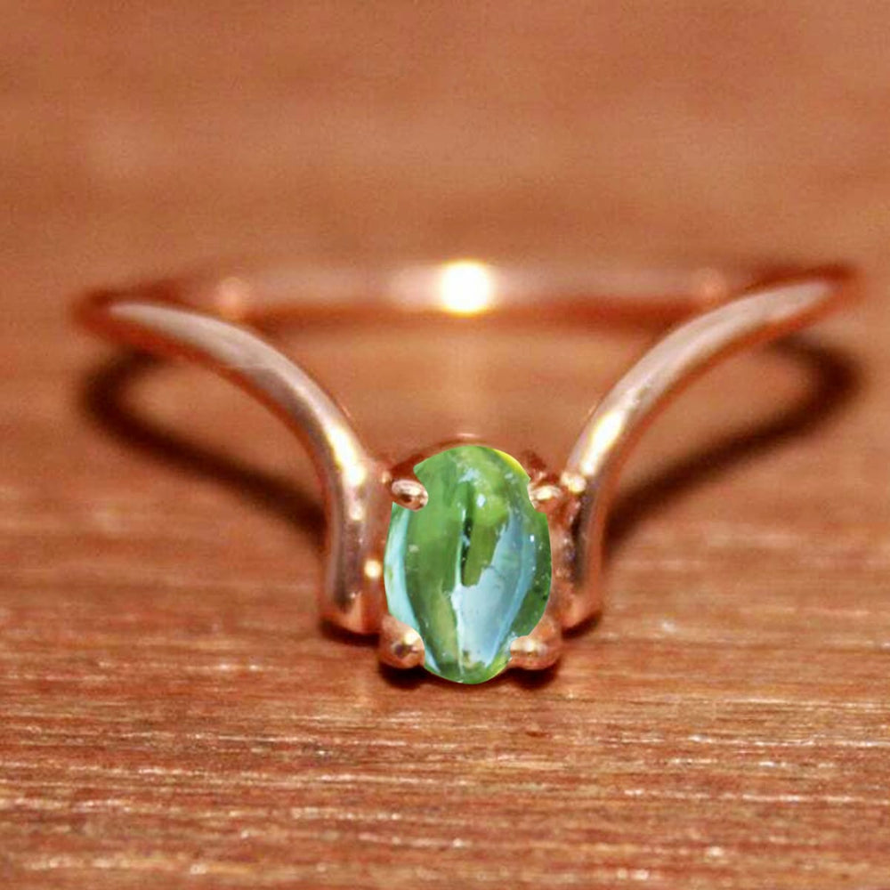 Natural Peridot Ring 925 Sterling Silver Handmade for Women Everyday Simple Statement Gemstone Birthstone - by Jaipur Art Jewels