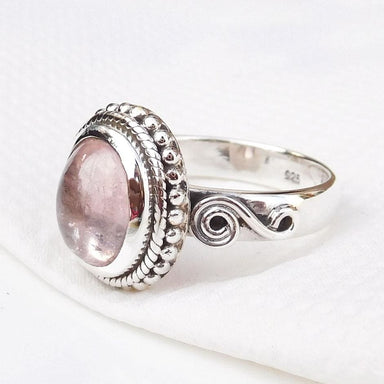 rings Natural Pink Morganite 925 Sterling Silver Nickel-Free Ring,Handmade Jewelry - by Arte De Joyas