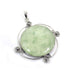 Natural Prehnite Filigree Silver Pendant - by Ishu gems