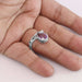 rings Natural Purple Amethyst Ring 925 Sterling Silver Teardrop Gemstone Birthstone - by Rajtarang