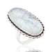 Rings Natural Rainbow Moonstone Ring Silver 925 Sterling Solid Jewelry - by Rajtarang