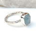 Natural Raw Aquamarine Crystal Birthstone Ring 925 Sterling Silver Stone Jewelry-J011 - by Arte De Joyas