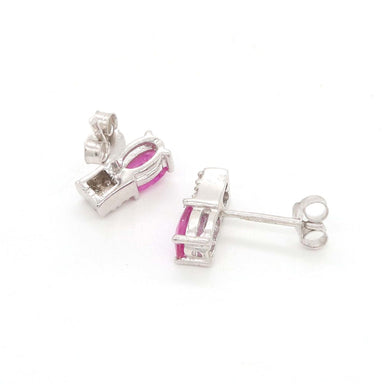 earrings Natural & Real Diamond Ruby Handmade 925 Sterling Silver Stud Earrings Wedding Jewellery Studs Dainty Earring Christmas Gift - by 