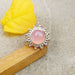 Natural Rose Quartz 925 Sterling Silver Ring Handmade Jewelry Gift for Women - by Finesilverstudio