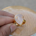 Rings Natural Rose Quartz Sterling Silver Yellow Gold Finished Gift Ring Birthstone