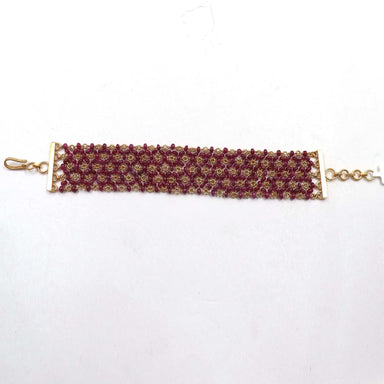 Real Natural Genuine Purple Red Ruby Bracelet Bracelets Round Loose Loose  Beads | eBay