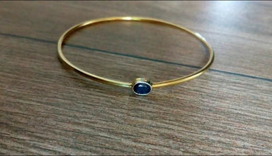 bracelets Natural Sapphire Oval Faceted Bangle,Handmade Jewelry Gift for her - by InishaCreation