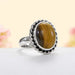 Ring Natural Tiger-Eye Semi Precious Stone Boho Silver Ring,Oval Cabochon Ring,925 Sterling Ring,Bride Ring,Anniversary Gift Item - by 