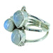 Navya Craft Rainbow Moonstone 925 Solid Sterling Silver Handmade Women Statement Ring June Birthstone Jewelry Boho Sizes 4 To 13 -