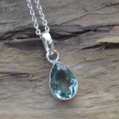 Necklaces Green Apatite Gemstone 925 Silver Pendant Handmade Jewlery Sterling Chain Necklace 18