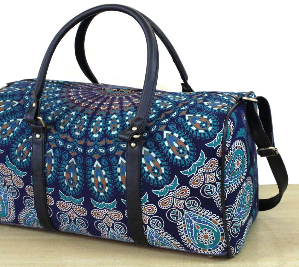 Bags New Handmade Duffle Sports Gym Bag Unisex Man Aad Woman Travel Cotton Fabric Mandala Handbags Throw - by Craftauras