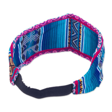 Novica Andean Blue Mountain Headband - By Novica