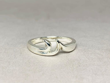 Ocean Wave Ring 925 Silver Surfer Surfing Style Band Unique Simple Daily wear - by Heaven Jewelry