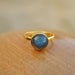 Rings Ooak Labradorite Gold 14K Yellow Ring -Statement