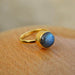 Rings Ooak Labradorite Gold 14K Yellow Ring -Statement