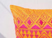 Orange & Pink KIlim Pattern Embroidered Pillow - Pillows & Cushions