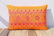 Orange & Pink KIlim Pattern Embroidered Pillow - Pillows & Cushions